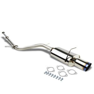 Catback Exhaust System 4″ Burnt Muffler Tip For 06-09 Mitsubishi Eclipse 4G 2.4L SOHC
