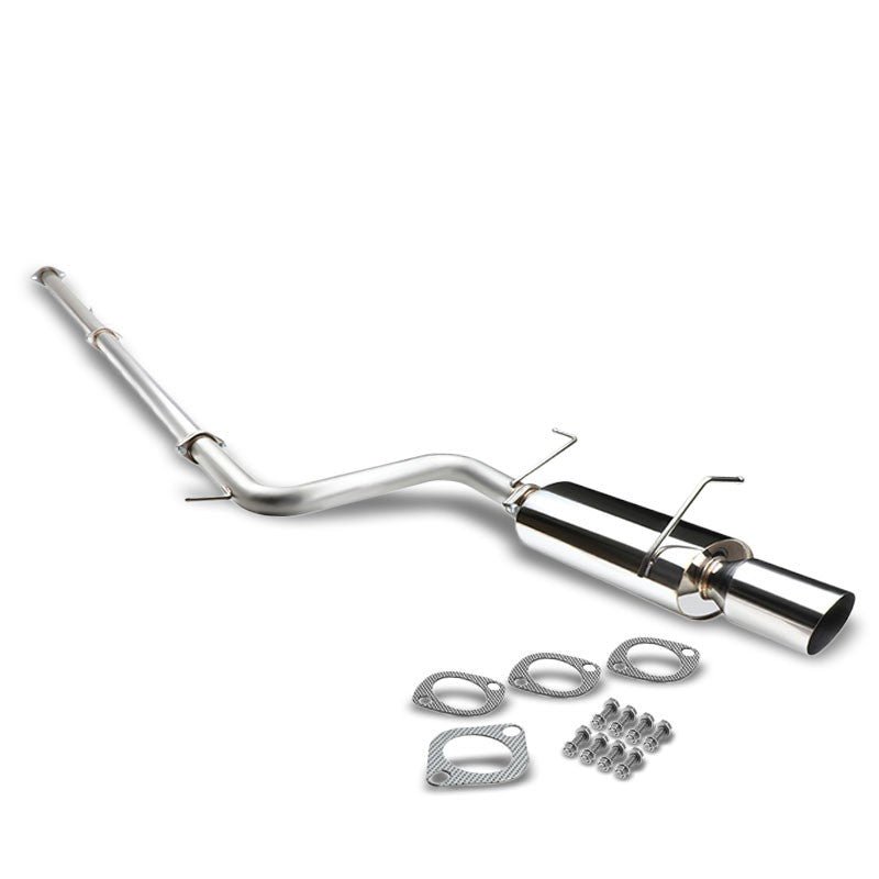Catback Exhaust System 4″Round Slant Muffler Tip For 06-08 Mitsubishi Eclipse 4G 3.8L V6 DOHC