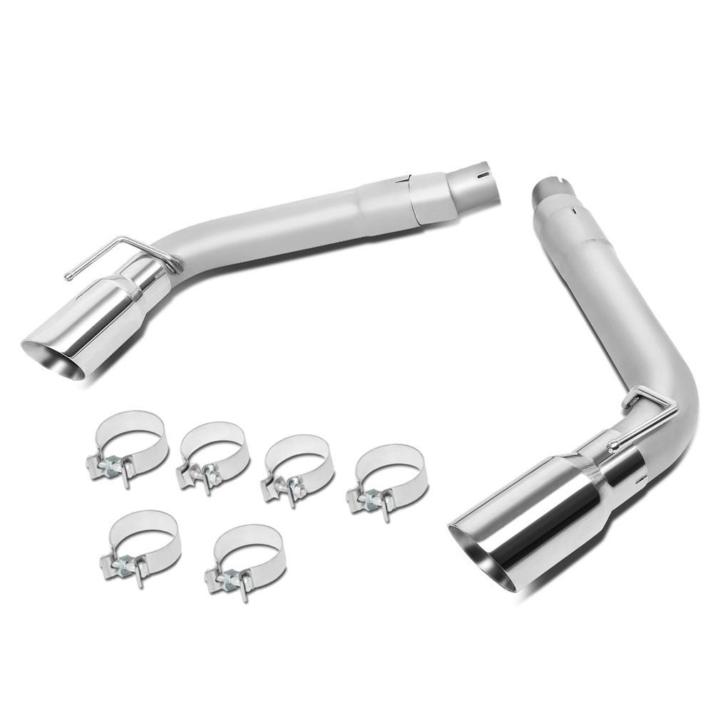 Stainless Steel Axleback Exhaust System w/ 4″ OD Rolled Muffler Tip For 10-15 Chevrolet Camaro 3.6L 6.2L 7.0L