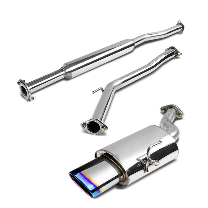 Catback Exhaust System 5.75″ X 3″ Oval Roll Burnt Muffler Tip For 02-06 Nissan Altima L31 2.5L DOHC