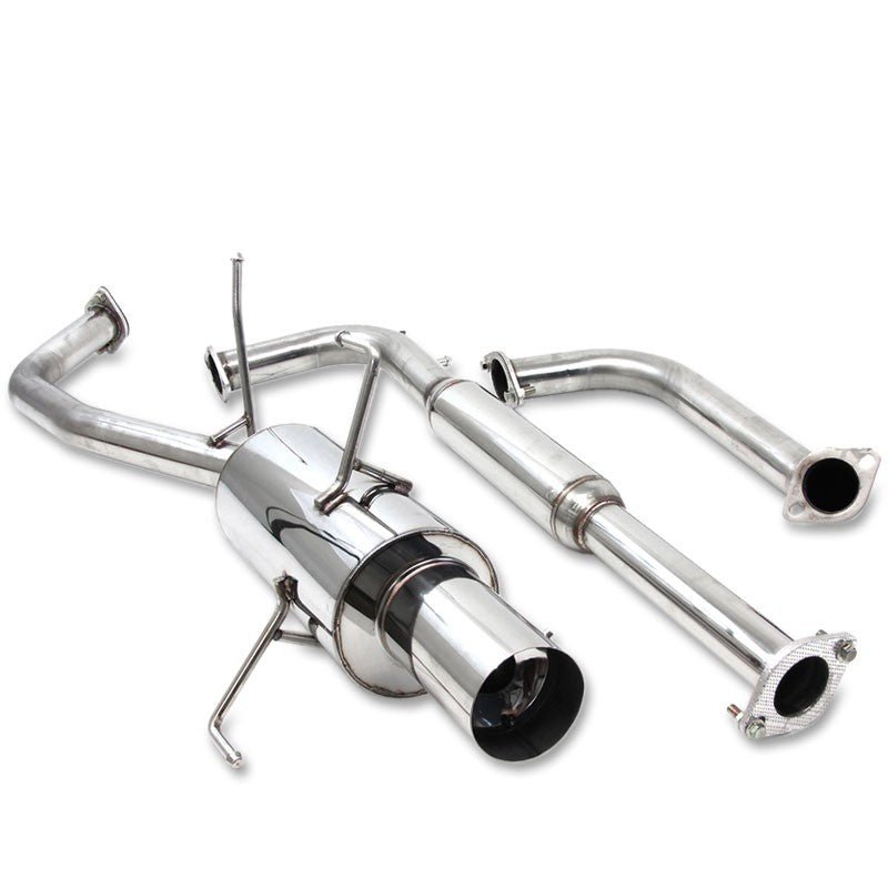 Catback Exhaust System 4″ Round Muffler Tip with Silencer For 00-03 Nissan Maxima A33 3.0L/3.5L V6 DOHC