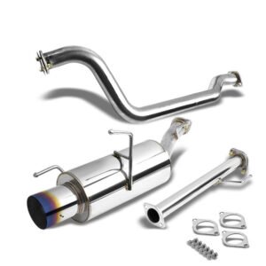 Catback Exhaust System 4″ Muffler Exhaust Tip For 02-06 Nissan Sentra SE-R/SPEC-V 2.5L (B15 5th Gen)