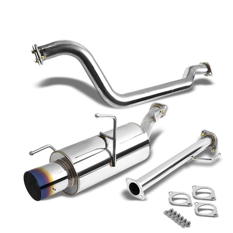Catback Exhaust System 4″ Muffler Exhaust Tip For 02-06 Nissan Sentra SE-R/SPEC-V 2.5L (B15 5th Gen)
