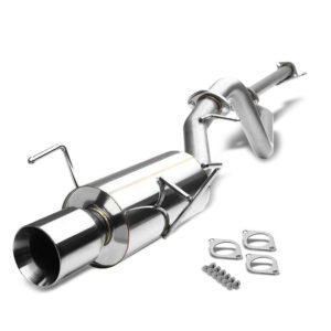 Catback Exhaust System 4″ Roll Muffler Tip For 02-06 Nissan Sentra SE-R/SPEC-V 2.5L (B15 5th Gen)