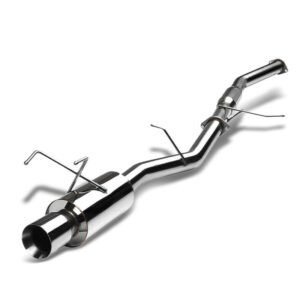 Catback Exhaust System 4″ Round Roll Muffler Tip For 89-94 Nissan 240SX S13 Silvia Base/SE/LE/XE