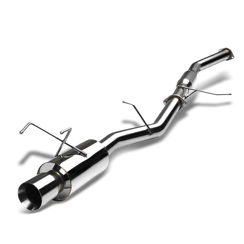 Catback Exhaust System 4″ Round Roll Muffler Tip For 89-94 Nissan 240SX S13 Silvia Base/SE/LE/XE