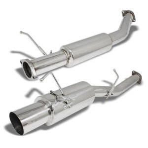 Catback Exhaust System 4″ Muffler Tip For 89-94 Nissan 240SX S13 Silvia Base/SE/LE/XE