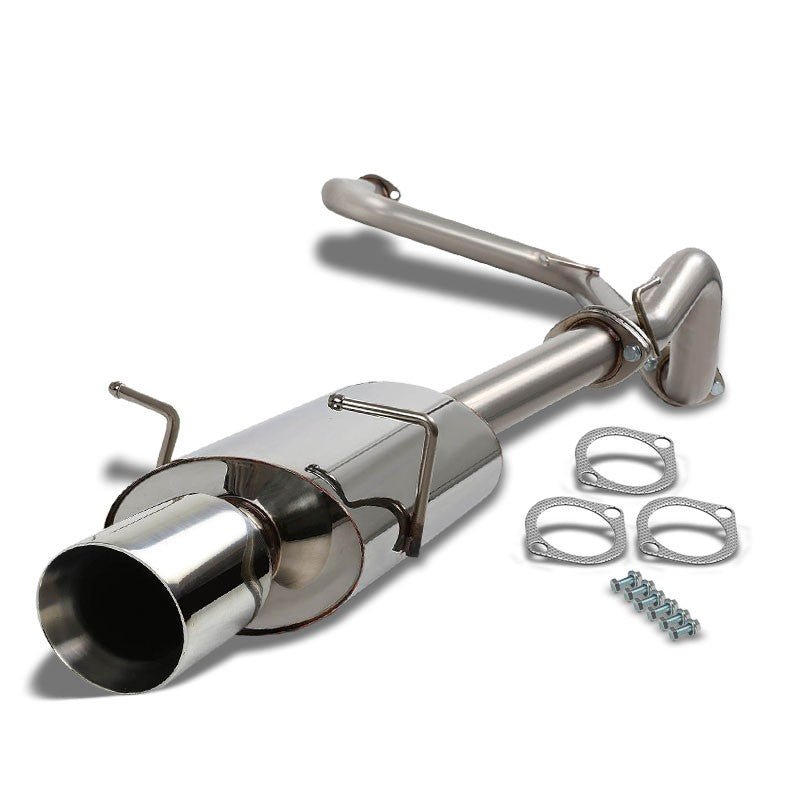 Catback Exhaust System 4″ Round Roll Muffler Tip For 05-10 Chevrolet Cobalt/07-10 Pontiac G5 2.2L DOHC