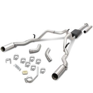 4″ Mufflers Rolled Tip Catback Exhaust Kit For 09-14 F-150 4.6/5.0/5.4L