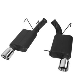 3.75″ Mufflers Rolled Tip Axleback Exhaust Kit For 11-12 Mustang 5.0/5.4