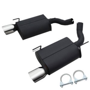 4″ Mufflers Rolled Tip Axleback Exhaust Kit For 05-10 Mustang 4.6/5.4L S550