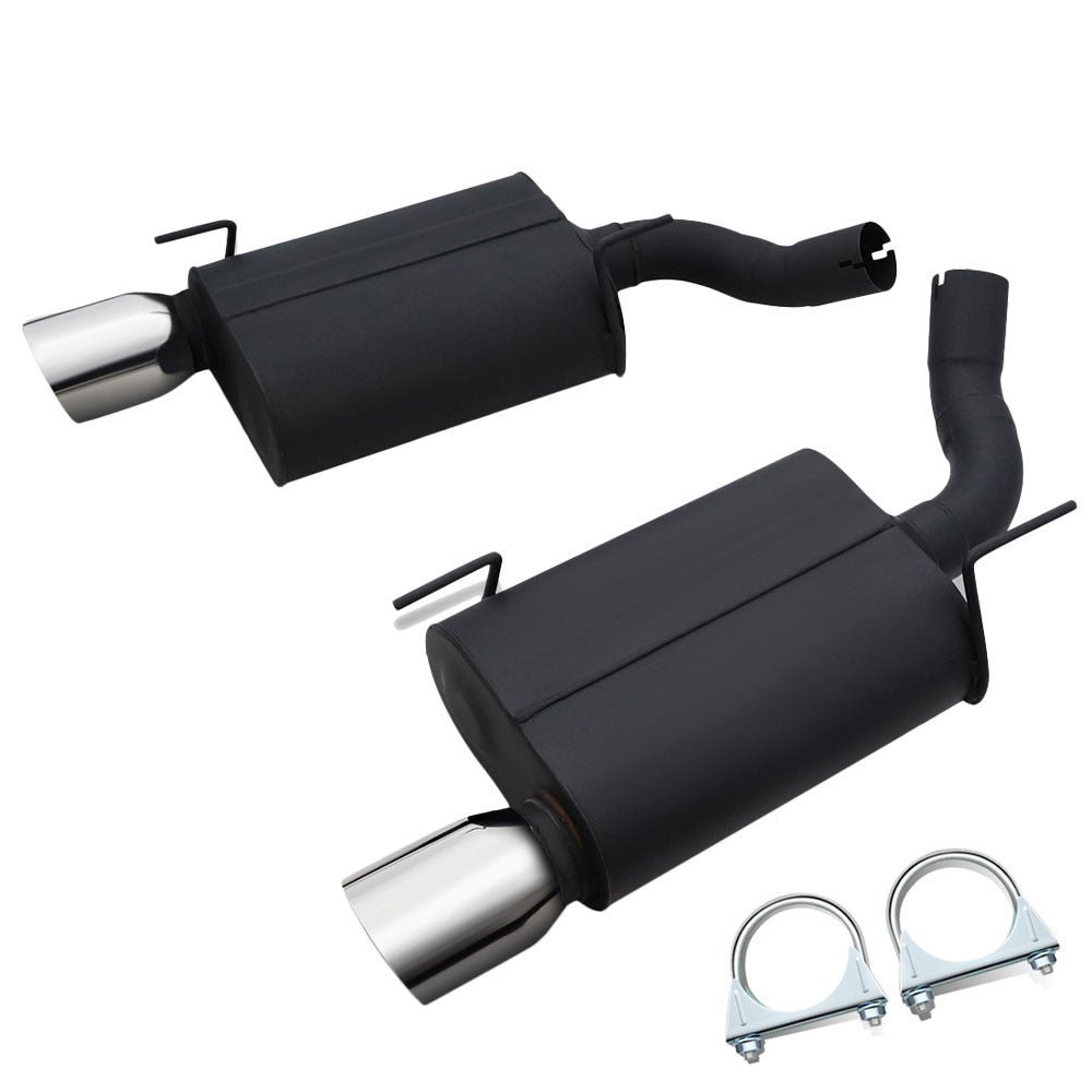 4″ Mufflers Rolled Tip Axleback Exhaust Kit For 05-10 Mustang 4.6/5.4L S550