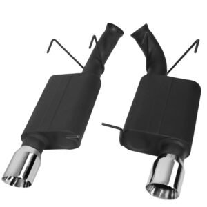 3.75″ Mufflers Rolled Tip Axleback Exhaust Kit For 13-14 Mustang 5.0L