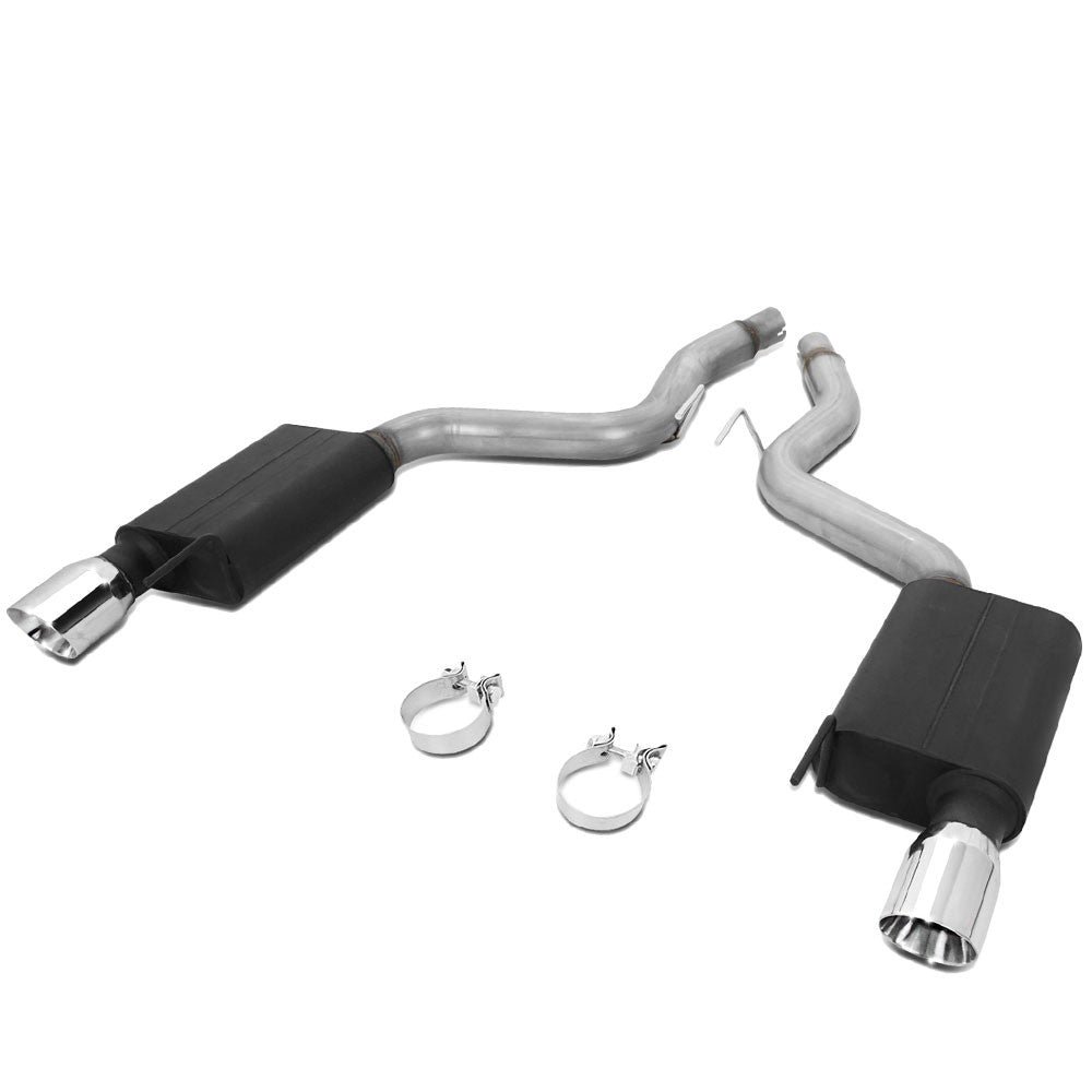 4″ Muffler Rolled Tip Axleback Exhaust For 15-17 Mustang GT Fastback 5.0L S550