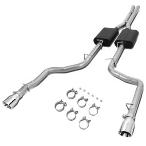 4″ Muffler Rolled Tip Axleback Exhaust Kit For 06-10 Charger/05-08 Magnum 5.7 V8