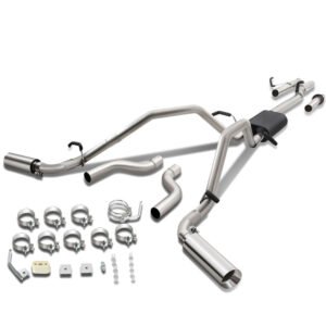 4″ Muffler Rolled Tip Catback Exhaust System For 07-13 Silverado/Sierra 5.5′ Bed