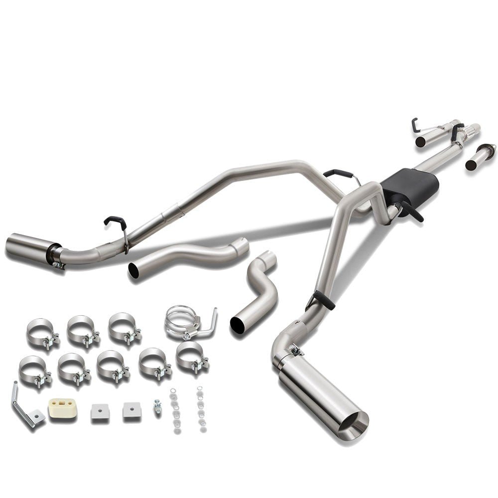 4″ Muffler Rolled Tip Catback Exhaust System For 07-13 Silverado/Sierra 5.5′ Bed