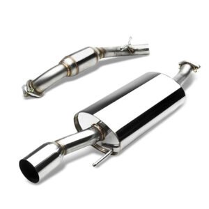 Catback Exhaust System 3.5″ Rounded Muffler Tip For 93-99 Volkswagen Golf MK3 (2.0L 2.8L)