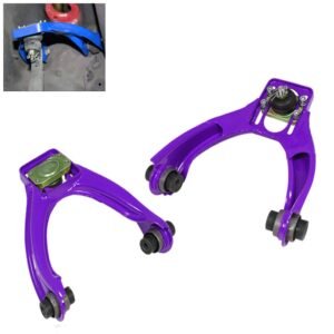 Aluminum Purple Adjustable Front Suspension Arm Camber Kit For 96-00 Honda Civic (EJ6 EJ7 EJ8 EM1 6th Gen)