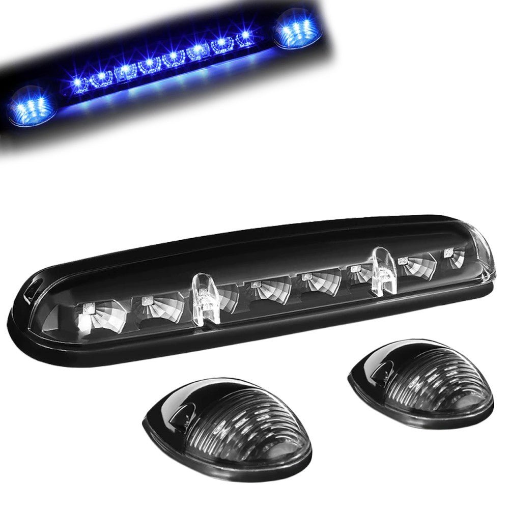 Black House/Clear Len/Blue LED Roof Light Cab Lamp For 02-06 Silverado/Sierra