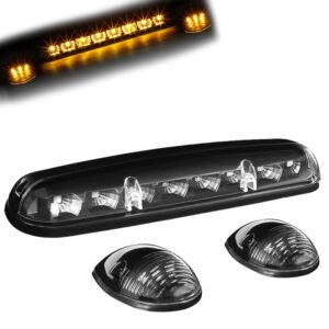Black House/Clear Len/Yellow LED Roof Light Cab Lamp For 02-06 Silverado/Sierra