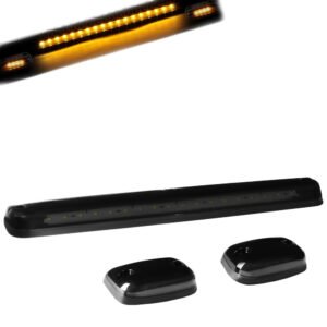 Smoked House&Len/Yellow LED Roof Top Light Cab Lamp For 07-13 Silverado/Sierra