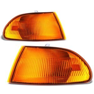 Chrome Housing Amber Lens Reflector Corner Light For 92-95 Civic CoupeEJ1/2 EG3
