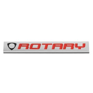 Black/Red/Chrome Rotary Symbol Trunk Badge Rear Emblem Decal Metal Plate