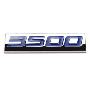 Blue/Chrome 3500 Logo Plate Car Rear Trunk Metal Trim Badge Decal Emblem Sticker