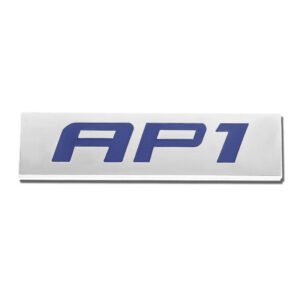 Blue/Chrome AP1 Text Logo Plate Rear Trunk Metal Badge Decal Sticker Emblem