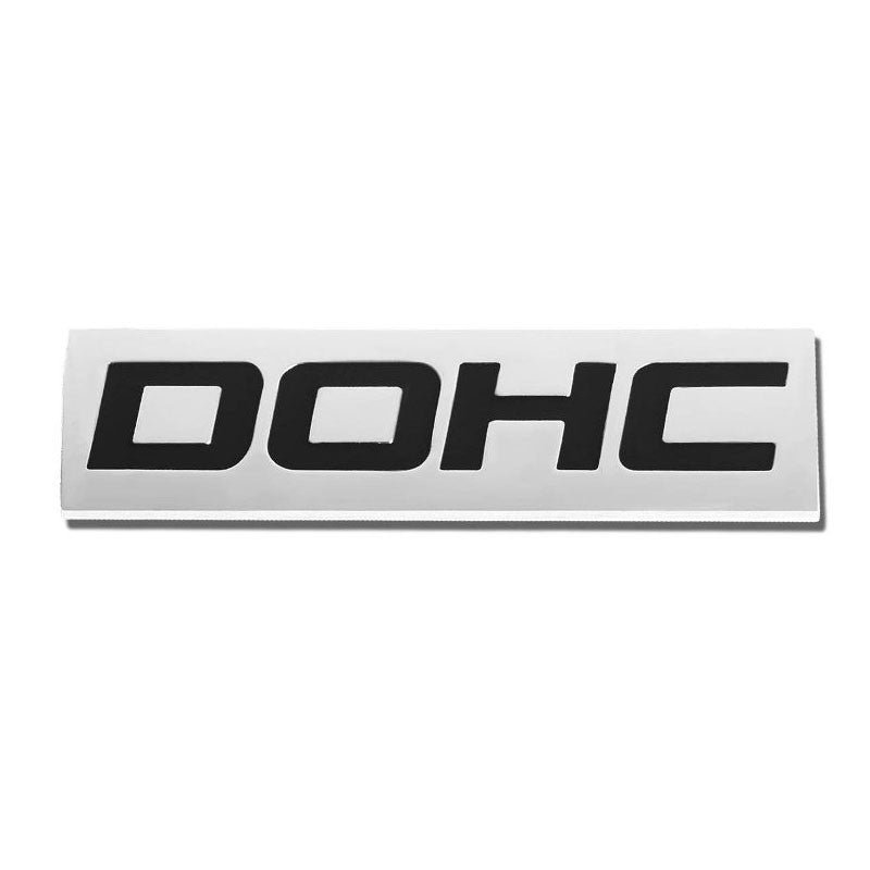 Black/Chrome DOHC Letter Sign Motor Trunk Polished Badge Decal Plate Emblem