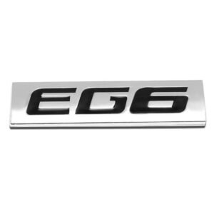 Black/Chrome EG6 Letter Sign Rear Trunk Polished Style Badge Decal Plate Emblem