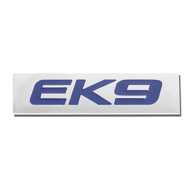 Blue/Chrome EK9 Lettering Logo Plate Rear Trunk Metal Badge Decal Sticker Emblem
