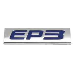 Blue/Chrome EP3 Logo Plate Engine Trunk Metal Sign Badge Decal Sticker Emblem