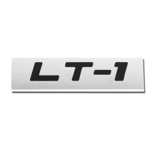 Black/Chrome LT1 Letter Logo Sign Rear Trunk Polished Badge Decal Plate Emblem