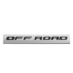 Black/Chrome Off Road Letter Sign Sport Motor Trunk Polished Badge Decal Emblem