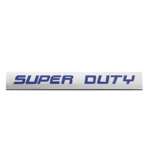Blue/Chrome SUPER DUTY Text Logo Plate Trunk Metal Badge Decal Sticker Emblem