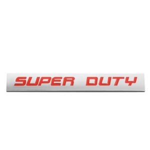 Red/Chrome SUPER DUTY LOGO Sign Trim Rear Trunk Polished Badge Decal Emblem
