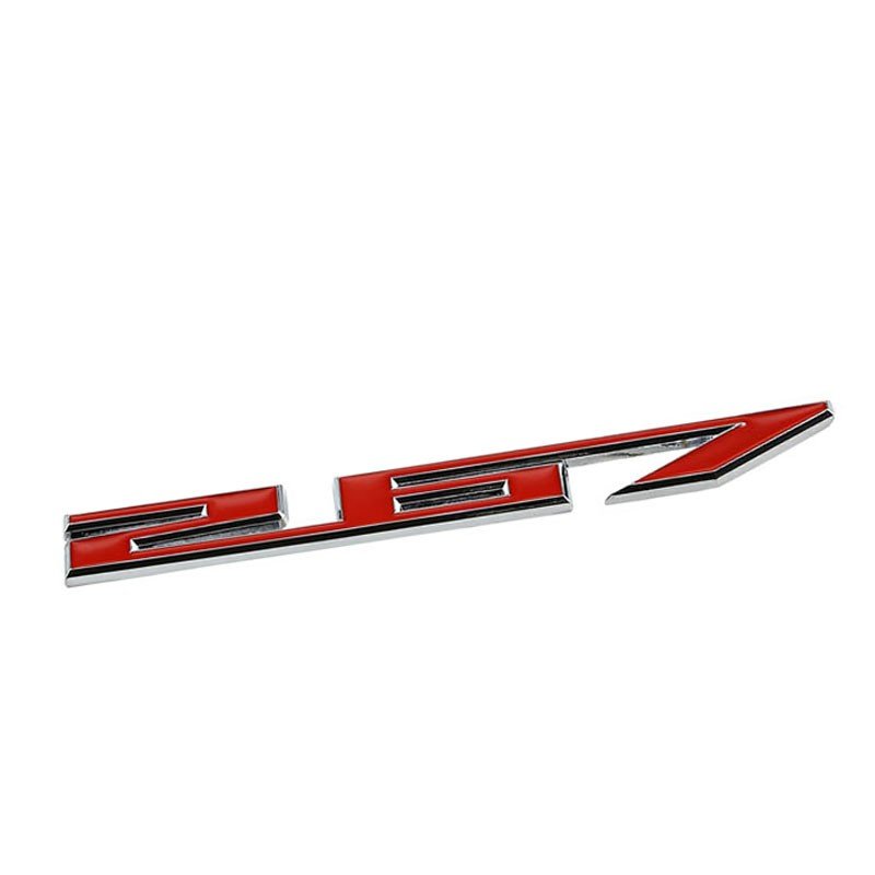 Red/Chrome 267 Cu Logo Badge Emblem Metal Trim Decal Plate 3M Adhesive Sticker