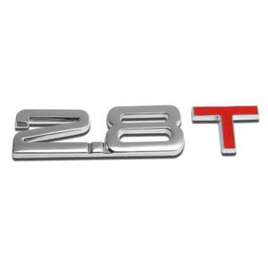 Chrome 2.8T Sign Logo Engine Trunk Badge Emblem Decal 3M Adhesive Sticker