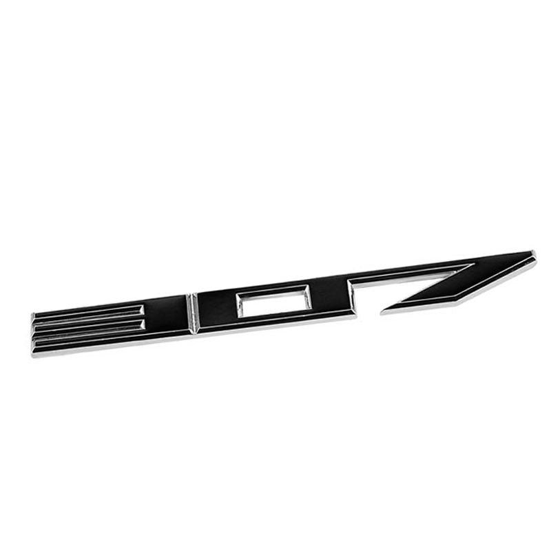 Black/Chrome 307 Cu Number Logo Engine Badge Emblem Decal Plate 3M Sticker
