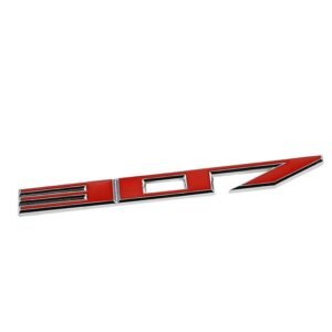 Red/Chrome 307 Logo Sign Engine Sport Car Badge Emblem Polished Decal Plate