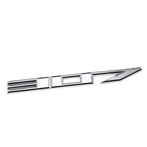 Chrome 307 Cu Sign Logo Car Badge Emblem Polished Decal Plate 3M Sticker