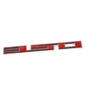 Red/Chrome 350 Logo Racing Sport Car Badge Emblem Metal Decal Plate Sticker