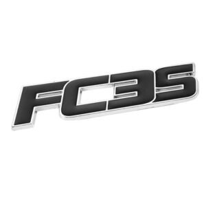 Black FC3S Trim Logo Sign Trunk Badge Emblem Metal Decal 3M Adhesive Sticker