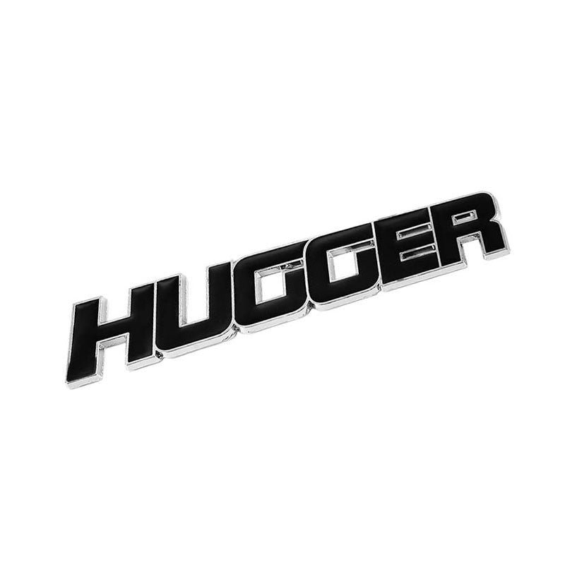 Black Hugger Name Logo Sign Header Badge Emblem Metal Plate Decal 3M Sticker