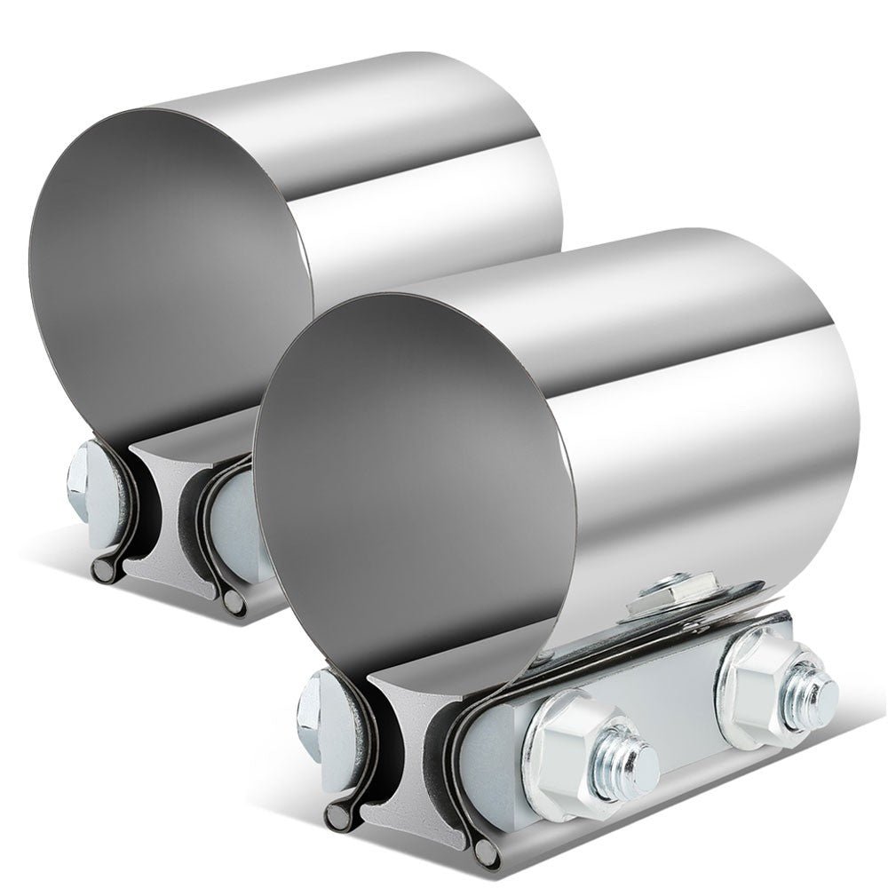 2x BFC 2.00″ Clamp-On Butt Joint Band Style Exhaust Muffler Pipe Clamps