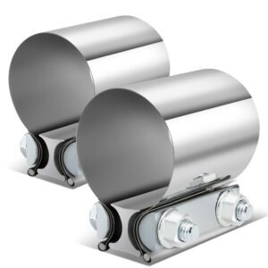 BFC 2.25″ Clamp-On Butt Joint Band Style Exhaust Muffler Pipe Clamps