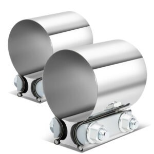 BFC 2.50″ Clamp-On Butt Joint Band Style Exhaust Muffler Pipe Clamps