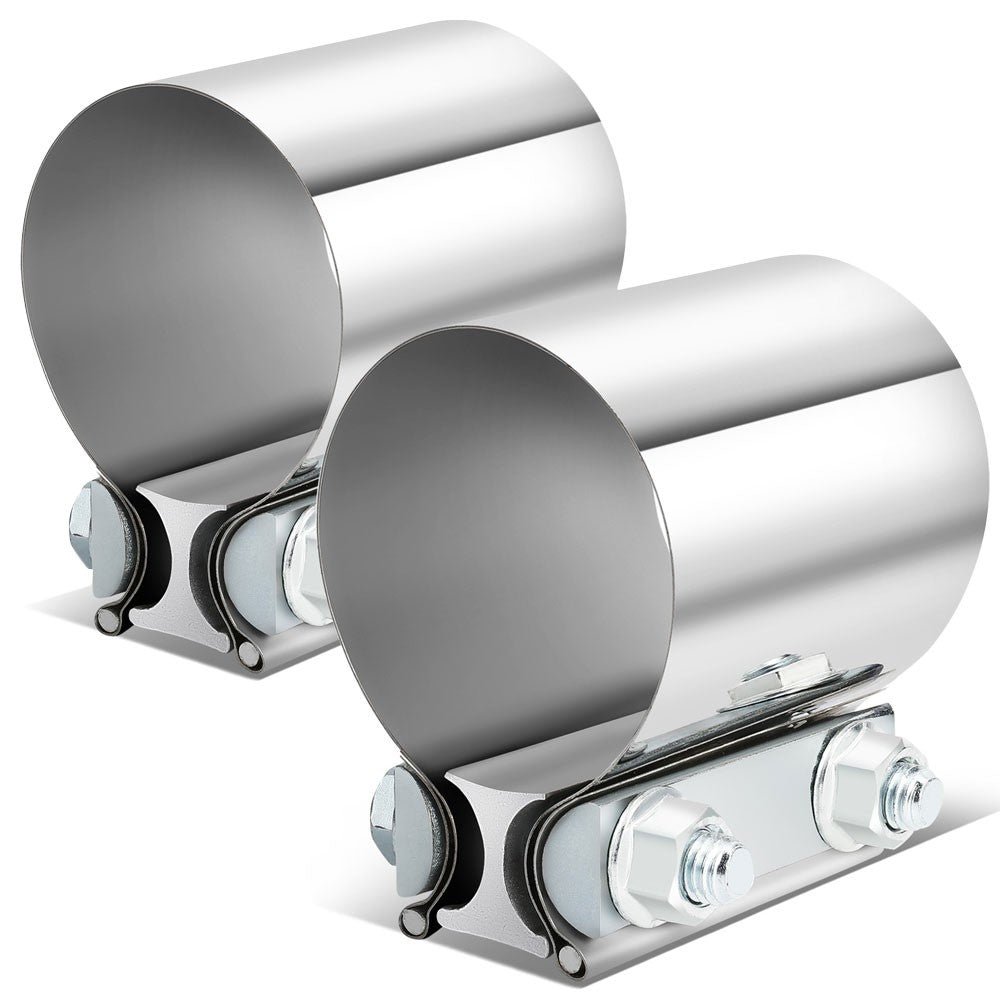 2x BFC 2.75″ Clamp-On Butt Joint Band Style Exhaust Muffler Pipe Clamps